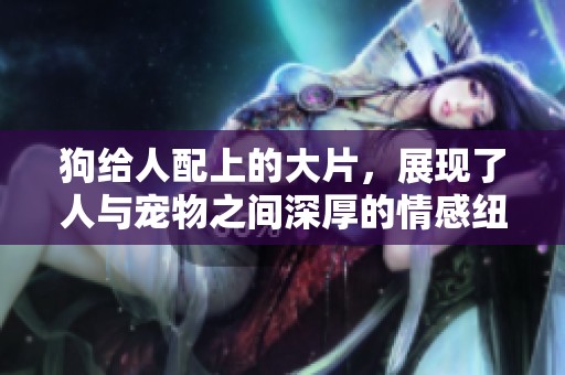 狗给人配上的大片，展现了人与宠物之间深厚的情感纽带