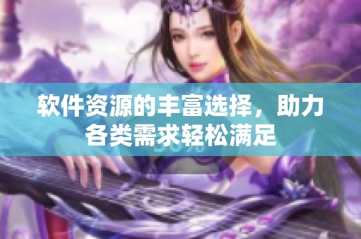 软件资源的丰富选择，助力各类需求轻松满足