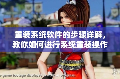 重装系统软件的步骤详解，教你如何进行系统重装操作