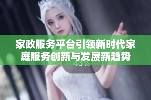 家政服务平台引领新时代家庭服务创新与发展新趋势