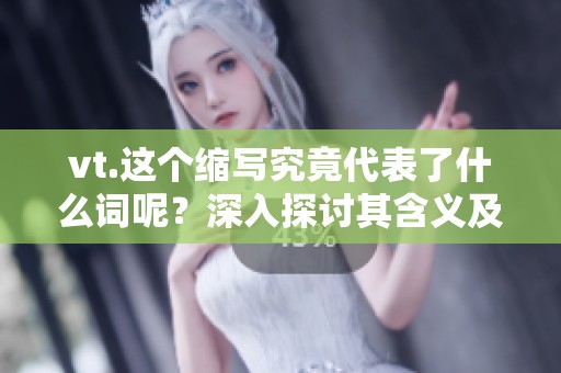 vt.这个缩写究竟代表了什么词呢？深入探讨其含义及应用。