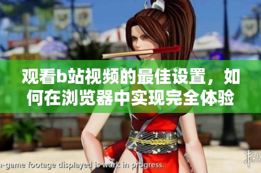 观看b站视频的最佳设置，如何在浏览器中实现完全体验