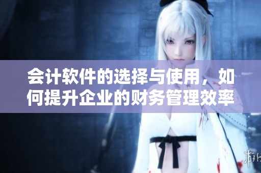 会计软件的选择与使用，如何提升企业的财务管理效率