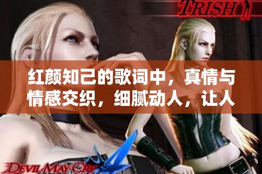 红颜知己的歌词中，真情与情感交织，细腻动人，让人难以忘怀