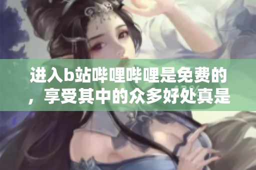 进入b站哔哩哔哩是免费的，享受其中的众多好处真是太棒了