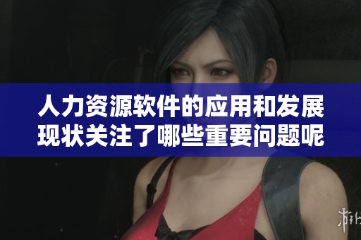 人力资源软件的应用和发展现状关注了哪些重要问题呢