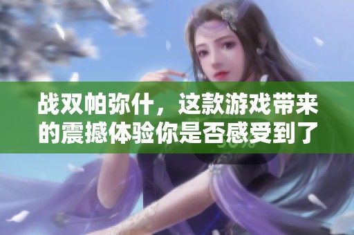 战双帕弥什，这款游戏带来的震撼体验你是否感受到了呢