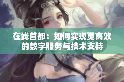在线首都：如何实现更高效的数字服务与技术支持
