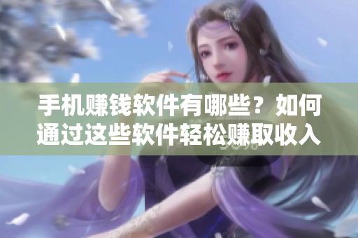 手机赚钱软件有哪些？如何通过这些软件轻松赚取收入呢