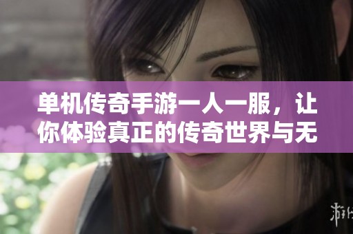 单机传奇手游一人一服，让你体验真正的传奇世界与无限乐趣