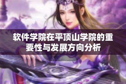 软件学院在平顶山学院的重要性与发展方向分析