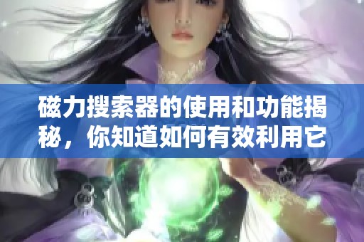 磁力搜索器的使用和功能揭秘，你知道如何有效利用它吗