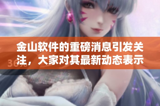 金山软件的重磅消息引发关注，大家对其最新动态表示期待