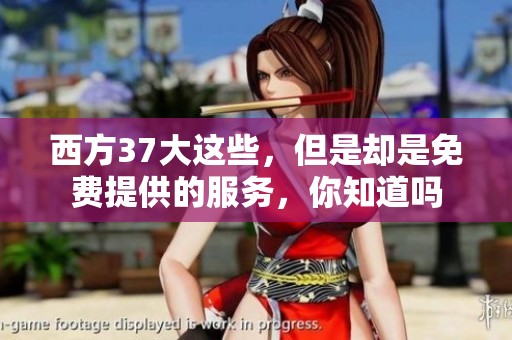西方37大这些，但是却是免费提供的服务，你知道吗
