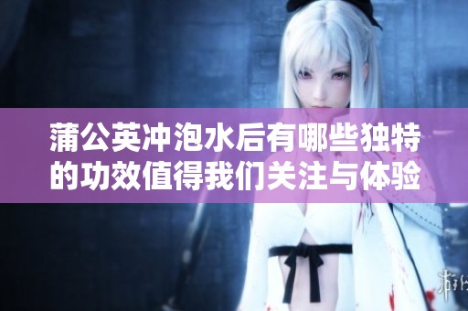 蒲公英冲泡水后有哪些独特的功效值得我们关注与体验呢