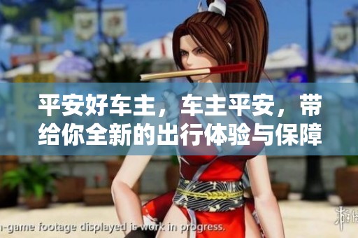 平安好车主，车主平安，带给你全新的出行体验与保障
