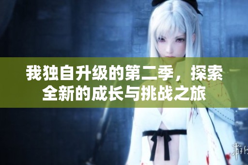 我独自升级的第二季，探索全新的成长与挑战之旅