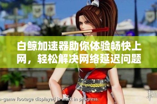 白鲸加速器助你体验畅快上网，轻松解决网络延迟问题