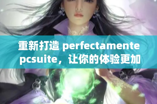 重新打造 perfectamente pcsuite，让你的体验更加顺畅与高效