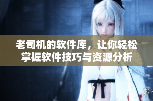 老司机的软件库，让你轻松掌握软件技巧与资源分析