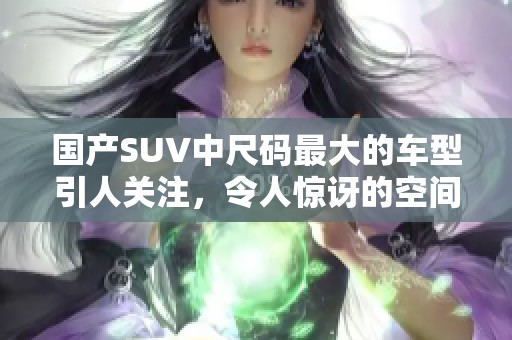国产SUV中尺码最大的车型引人关注，令人惊讶的空间设计与性能结合