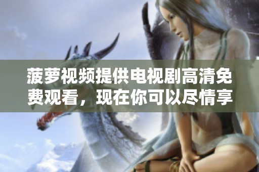 菠萝视频提供电视剧高清免费观看，现在你可以尽情享受精彩剧集了