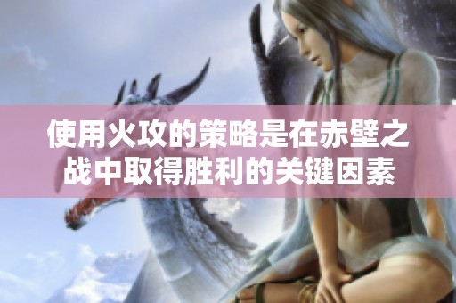 使用火攻的策略是在赤壁之战中取得胜利的关键因素