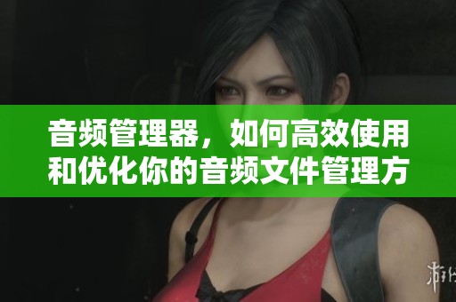 音频管理器，如何高效使用和优化你的音频文件管理方法