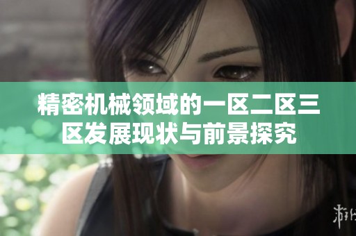 精密机械领域的一区二区三区发展现状与前景探究