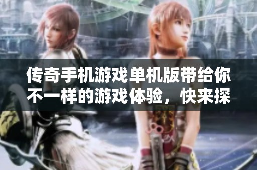 传奇手机游戏单机版带给你不一样的游戏体验，快来探索更多精彩内容吧