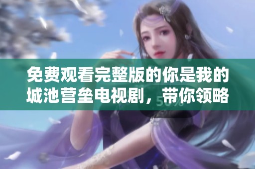 免费观看完整版的你是我的城池营垒电视剧，带你领略不一样的精彩剧情