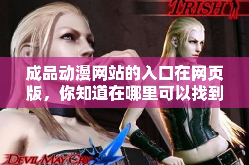成品动漫网站的入口在网页版，你知道在哪里可以找到吗