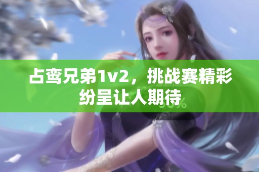 占鸾兄弟1v2，挑战赛精彩纷呈让人期待