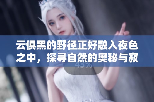 云俱黑的野径正好融入夜色之中，探寻自然的奥秘与寂静