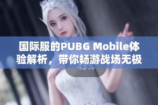 国际服的PUBG Mobile体验解析，带你畅游战场无极限