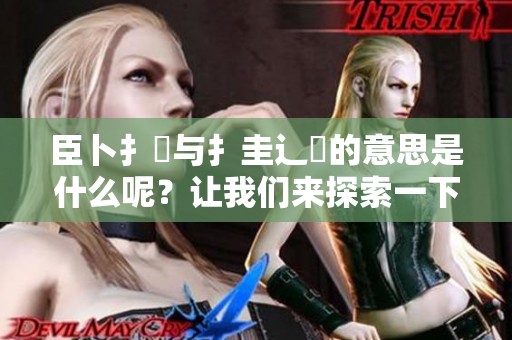 臣卜扌喿与扌圭辶畐的意思是什么呢？让我们来探索一下这些字的含义。