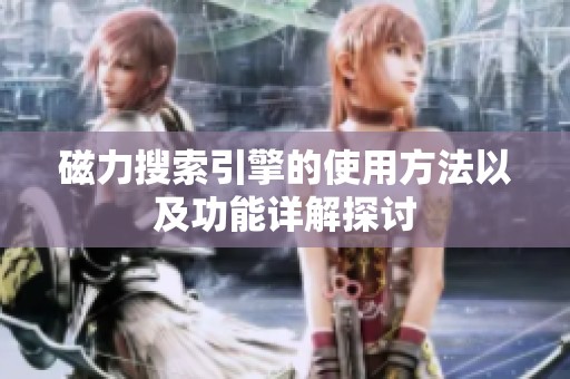 磁力搜索引擎的使用方法以及功能详解探讨