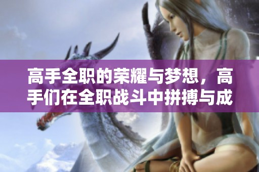 高手全职的荣耀与梦想，高手们在全职战斗中拼搏与成长