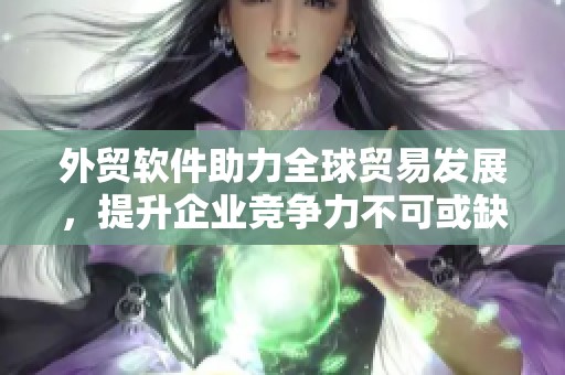 外贸软件助力全球贸易发展，提升企业竞争力不可或缺的工具