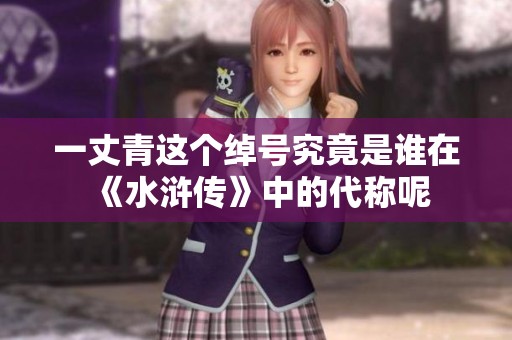一丈青这个绰号究竟是谁在《水浒传》中的代称呢