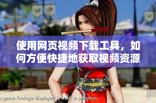 使用网页视频下载工具，如何方便快捷地获取视频资源