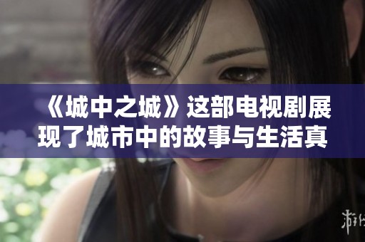 《城中之城》这部电视剧展现了城市中的故事与生活真实面貌