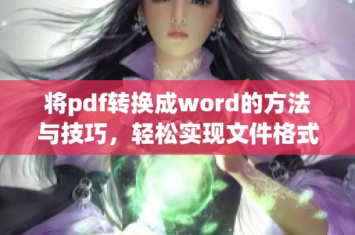 将pdf转换成word的方法与技巧，轻松实现文件格式的转换需求