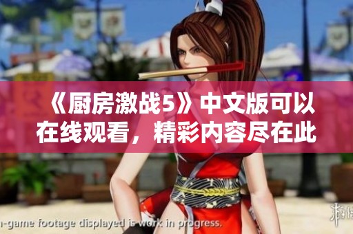 《厨房激战5》中文版可以在线观看，精彩内容尽在此刻分享给你