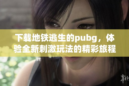 下载地铁逃生的pubg，体验全新刺激玩法的精彩旅程