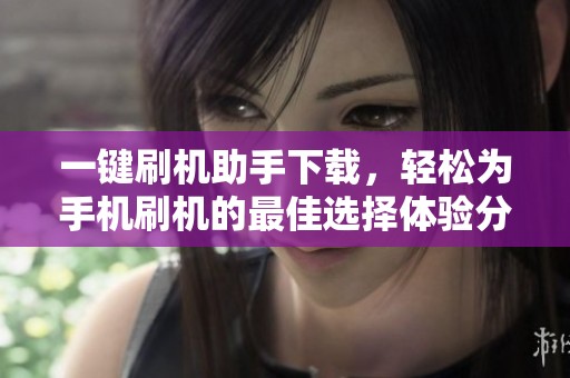 一键刷机助手下载，轻松为手机刷机的最佳选择体验分享