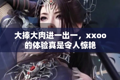 大捧大肉进一出一，xxoo的体验真是令人惊艳