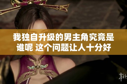 我独自升级的男主角究竟是谁呢 这个问题让人十分好奇