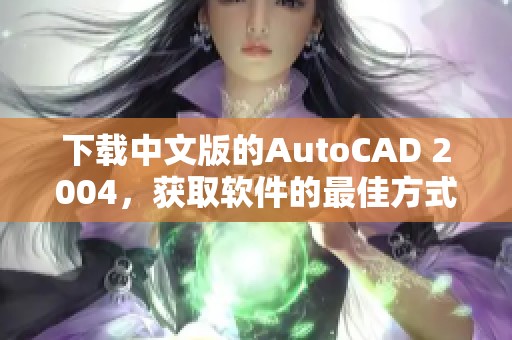 下载中文版的AutoCAD 2004，获取软件的最佳方式是这里