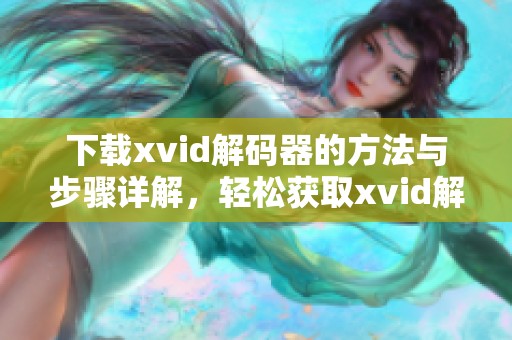 下载xvid解码器的方法与步骤详解，轻松获取xvid解码器的下载链接